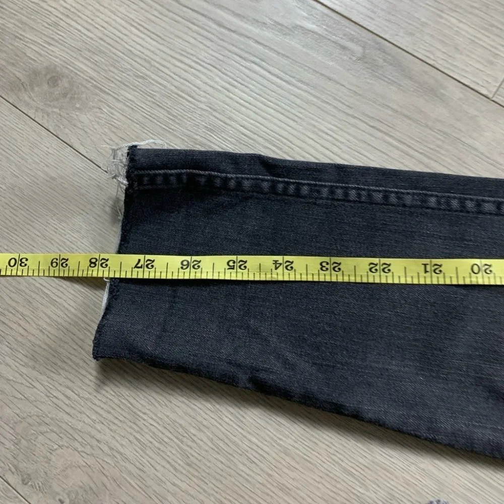 All Saints Mast Low Rise Skinny Vintage Grey Distressed Jeans